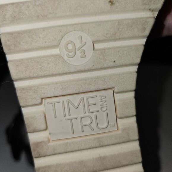 Time and Tru Women's Braided Mid-Heel Wedge Sandals Size 9.5 - Picture 12 of 12